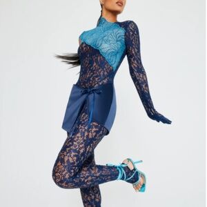 Brielle Officiele Midnight Romance Lace Catsuit / Bodysuit and Mini Skirt